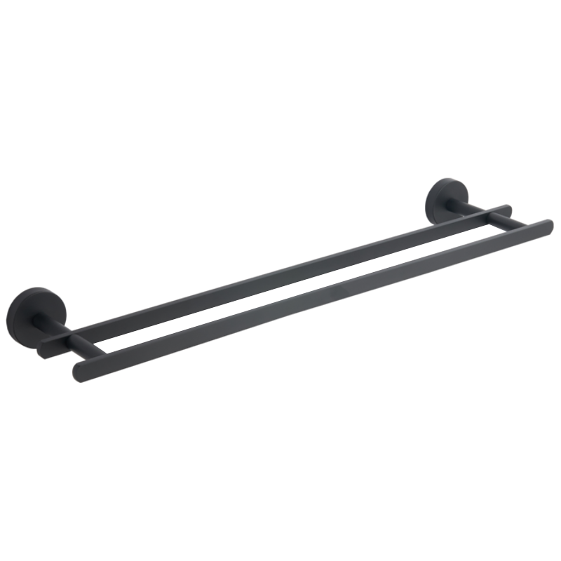 Mexen Loft double porte-serviettes, Noir - 7012625-70