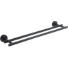 Mexen Loft double porte-serviettes, Noir - 7012625-70