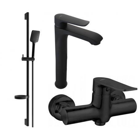 Mexen Pecos DS62 ensemble de douche, noir - 72714DS62-70