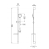 Mexen Pecos Ensemble de douche DS75, chrome - 72714DS75-00