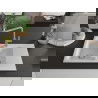 Mexen Gaspar évier en granit 1,5 cuve avec égouttoir et robinet de cuisine Flora, blanc - 6507-20-670401-06