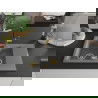 Mexen Gaspar évier en granit 1,5 bac avec égouttoir et robinet de cuisine Flora, gris - 6507-71-670401-57-G