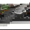 Évier en granit Mexen Gaspar 1,5 bac avec égouttoir et robinet Flora, noir/argent - 6507-73-670401-00