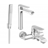 Mexen Pecos R72 ensemble bain, chrome - 72713R72-00