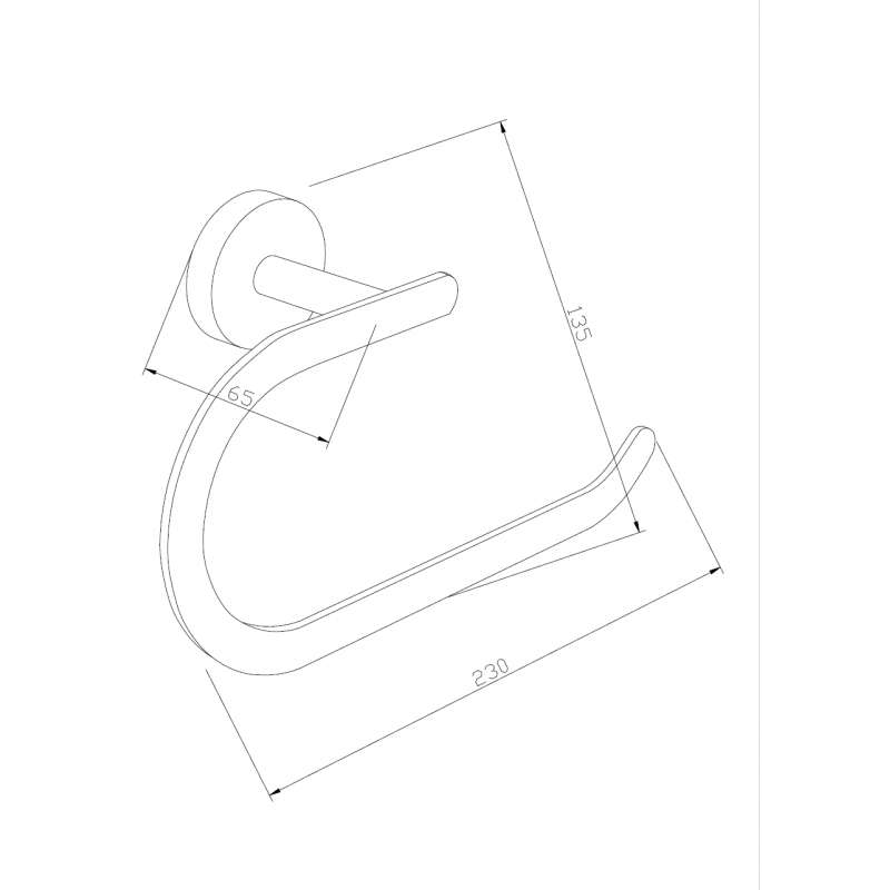 Mexen Loft porte-serviettes, noir - 7012632-70