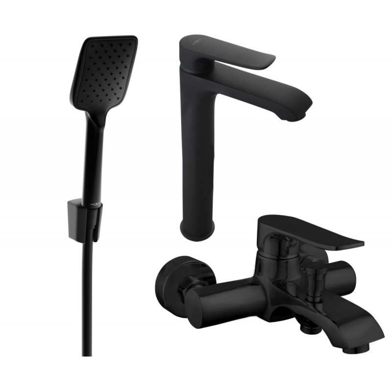Mexen Pecos R62 ensemble baignoire, noir - 72713R62-70