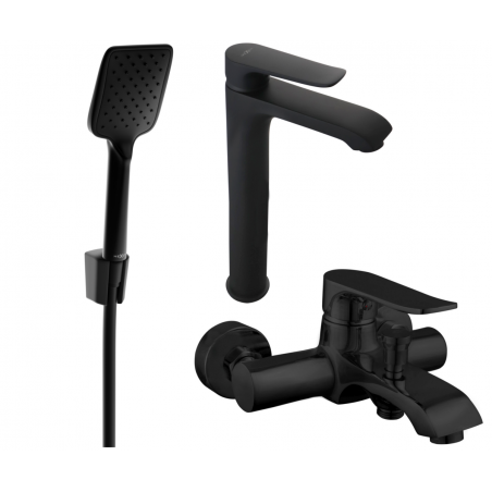 Mexen Pecos R62 ensemble baignoire, noir - 72713R62-70