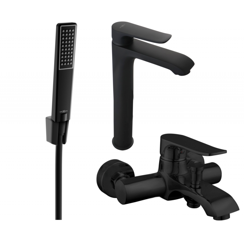 Mexen Pecos R72 ensemble de baignoire, noir - 72713R72-70