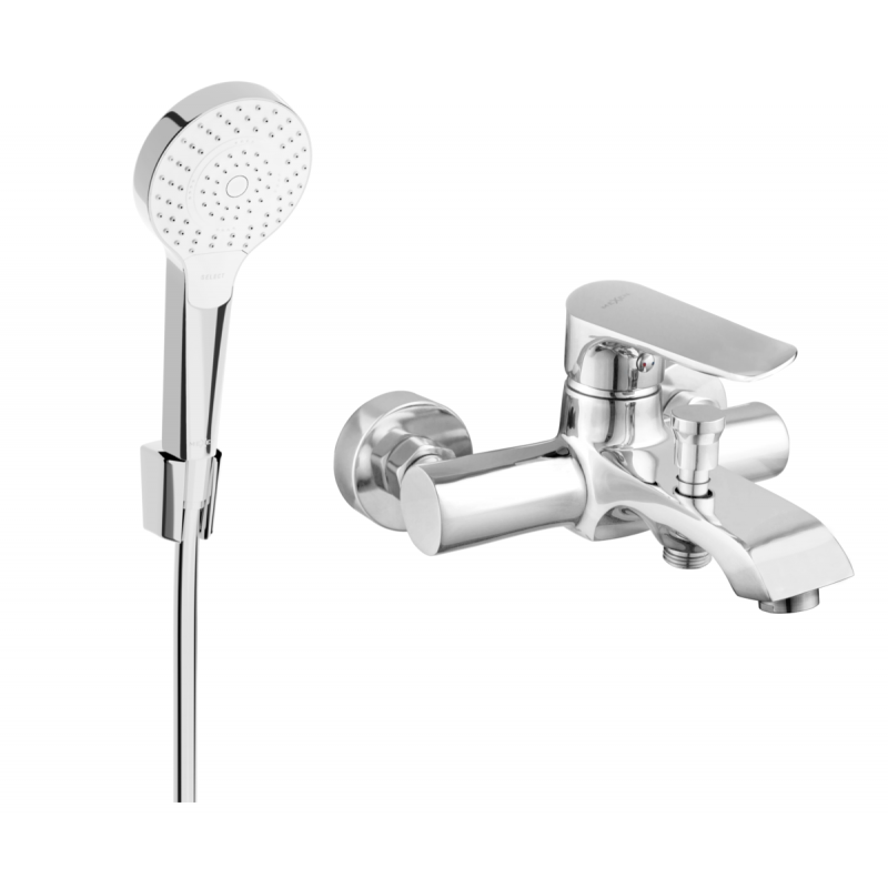 Mexen Pecos R05 robinet de baignoire avec ensemble de douche, chrome - 7273R05-00