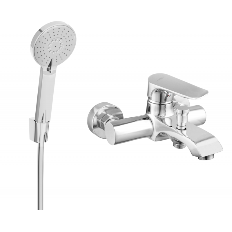 Mexen Pecos R40 mitigeur de baignoire avec ensemble de douche, chromé - 7273R40-00
