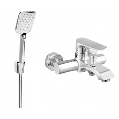 Mexen Pecos R62 ensemble de robinet de baignoire avec ensemble de douche, chrome - 7273R62-00