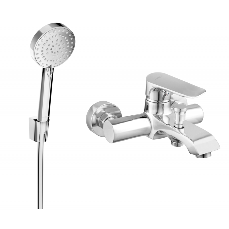 Mexen Pecos R75 mitigeur de baignoire avec ensemble de douche, chrome - 7273R75-00