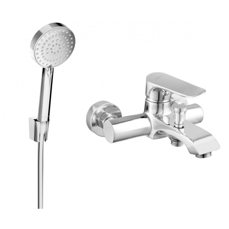 Batterie de baignoire Mexen Pecos R75 avec ensemble de douche, chrome - 7273R75-00