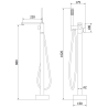 Mexen Urano robinet de baignoire autonome, Chrome - 75233-00