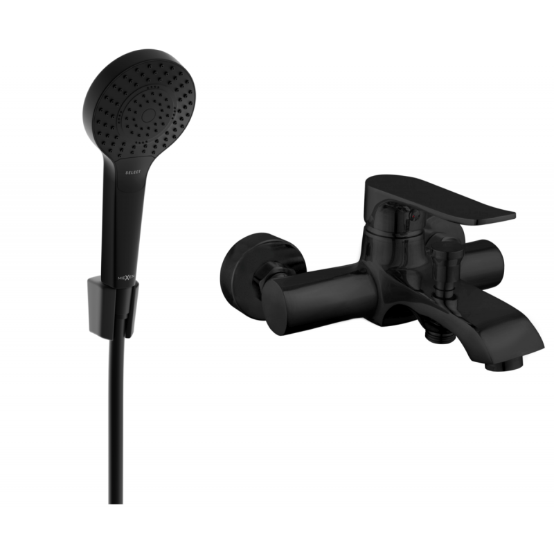 Mexen Pecos R05 robinet de baignoire avec ensemble de douche, noir - 7273R05-70