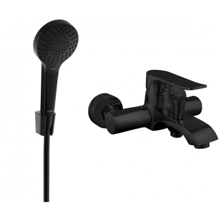Mexen Pecos R05 robinet de baignoire avec ensemble de douche, noir - 7273R05-70