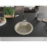 Mexen Diego évier en granit 1 bac avec robinet de cuisine Flora, beige - 6512-69-670401-07