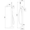 Mexen Leda robinet de baignoire autoportant, chrome - 75633-00