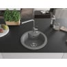 Mexen Diego évier granit 1 bac avec robinet de cuisine Flora, gris - 6512-71-670401-00