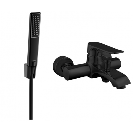 Mexen Pecos R72 mitigeur de bain avec ensemble de douche, noir - 7273R72-70