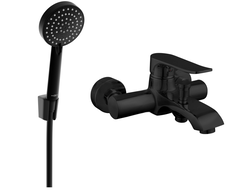 Mexen Pecos R75 robinet de bain avec ensemble de douche, noir - 7273R75-70