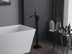 Mexen Lava baignoire sur pied, noir - 752433-70