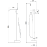 Mexen Lava robinet de baignoire autoportant, or - 752433-50