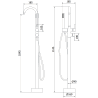 Mexen Alma robinet de baignoire autoportant, doré - 75033-50