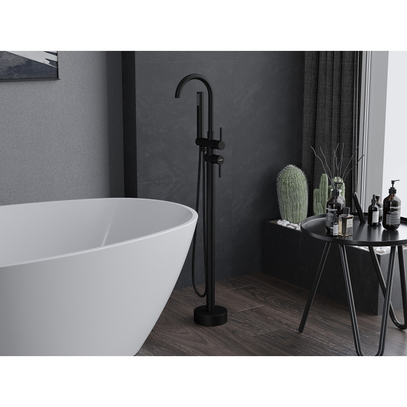 Mexen Alma mitigeur de baignoire sur pied, noir - 75033-70