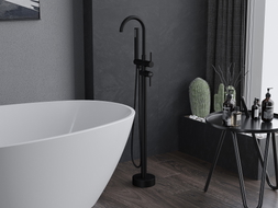Mexen Alma mitigeur de baignoire sur pied, noir - 75033-70