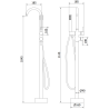 Batterie de baignoire autoportante Mexen Alma, blanche - 75033-20