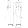 Mexen Retro robinet de baignoire autonome, Chrome - 75933-00