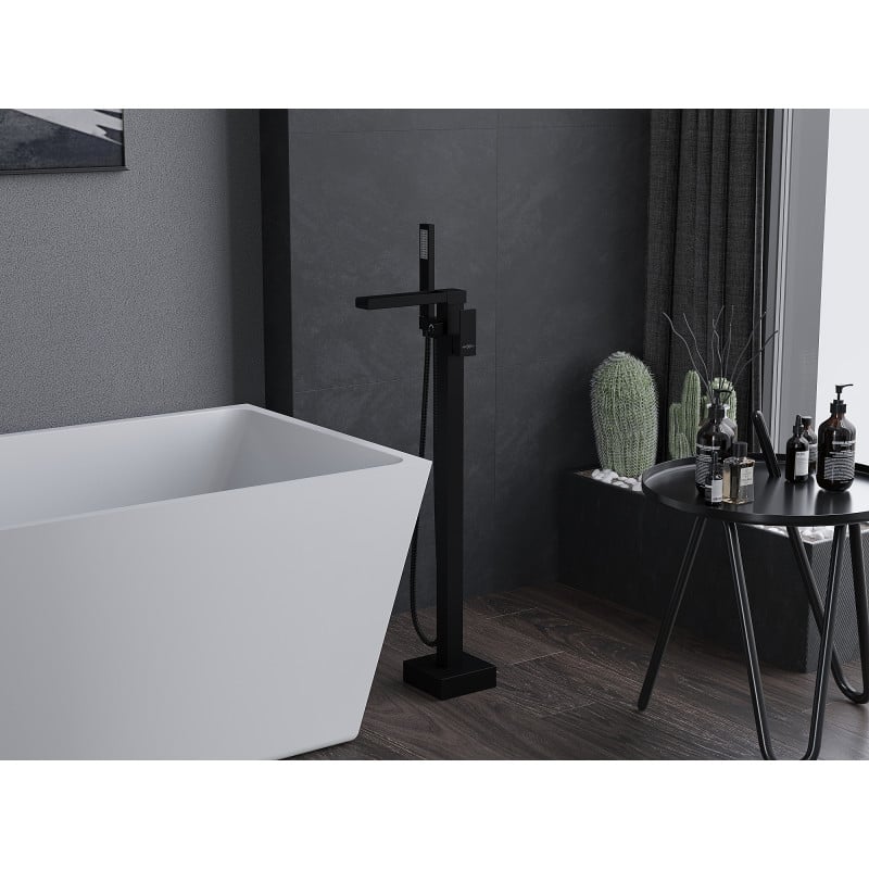 Mexen Algar robinet de baignoire autoportant, noir - 75733-70