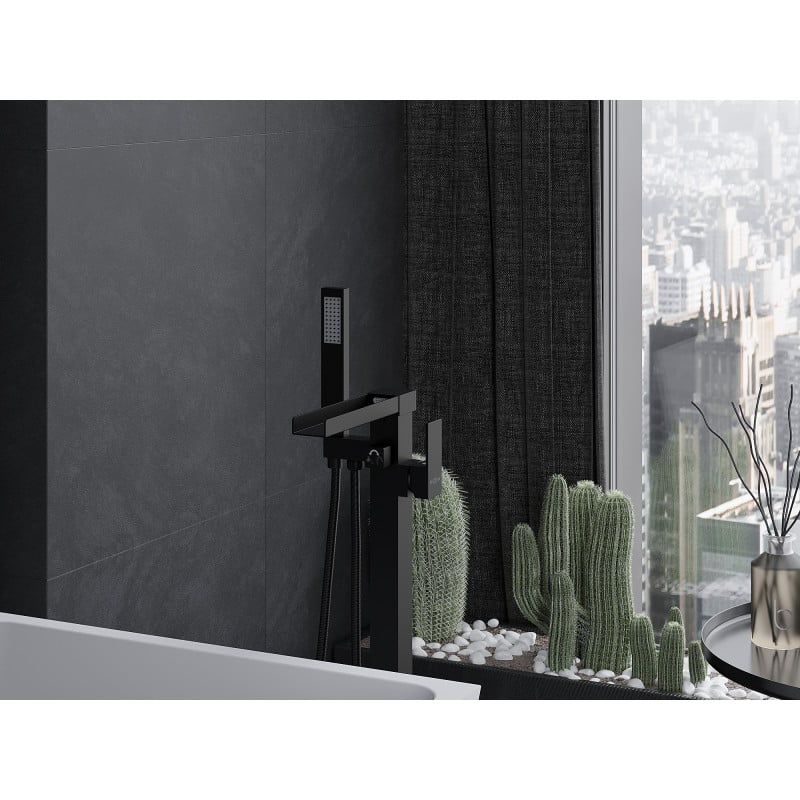 Mexen Algar robinet de baignoire autoportant, noir - 75733-70