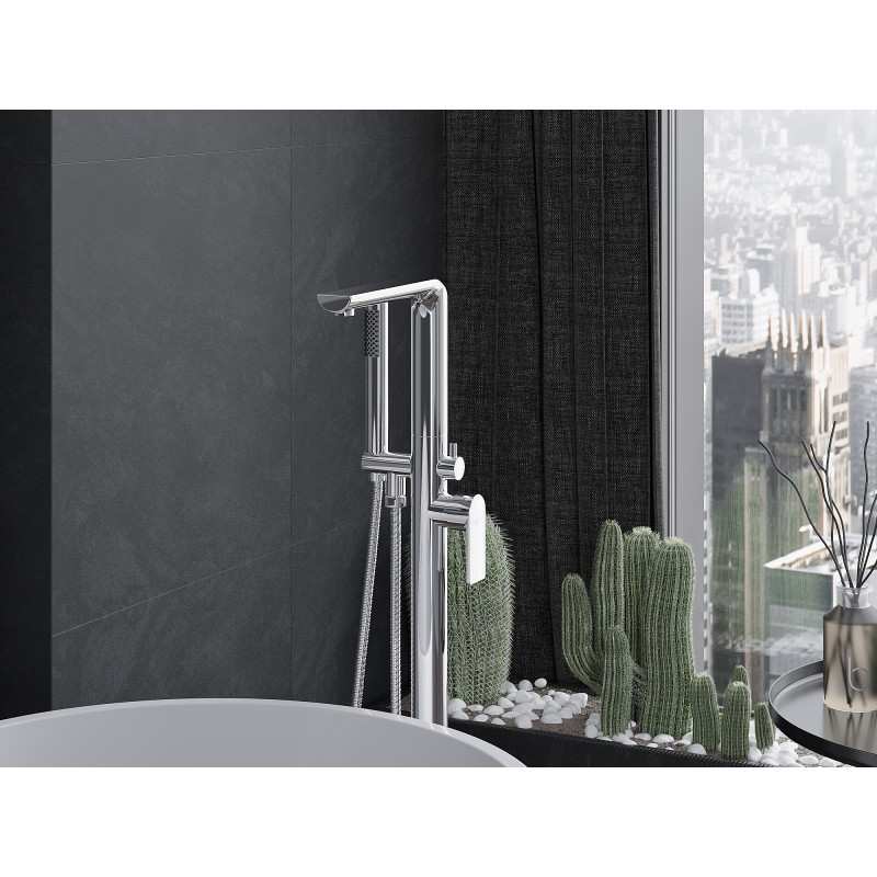 Mexen Roxy robinet de baignoire indépendant, chromé - 75533-00