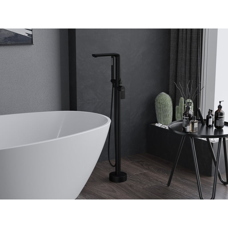 Mexen Roxy robinet de baignoire autoportant, noir - 75533-70