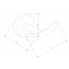 Mexen Loft double crochet pour serviettes, noir - 7012635-70