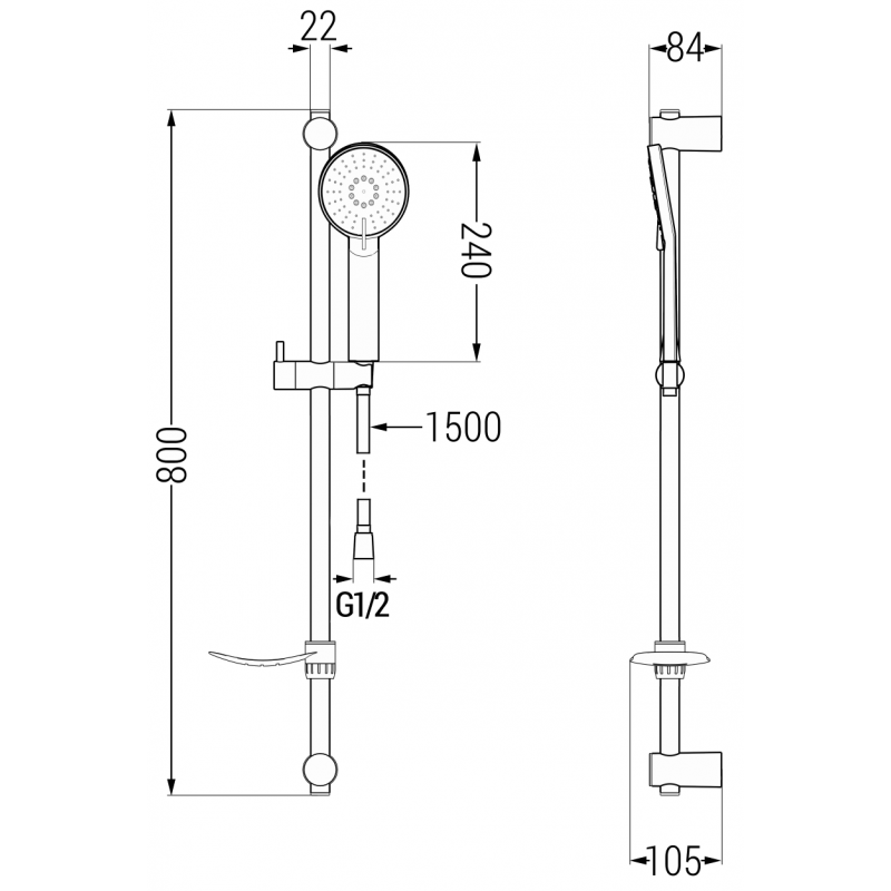 Mexen Royo DF40 ensemble de baignoire, blanc - 72203DF40-20