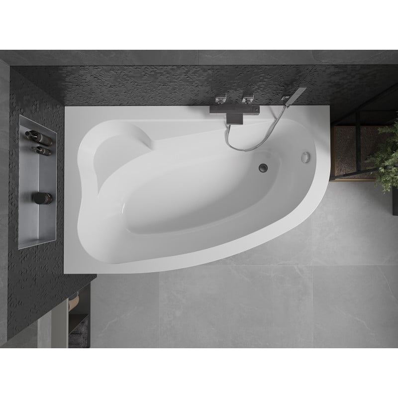 Mexen Westa baignoire d'angle gauche 160 x 100 cm, blanche - 560116010001