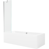 Mexen Cube baignoire rectangulaire 170 x 80 cm avec habillage et paroi de douche à 1 volet 50 cm, transparent, chrome - 5505170?