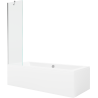Mexen Cube baignoire rectangulaire 170 x 80 cm avec habillage et paroi de douche pivotante 50 cm, transparent, chrome - 5505170?