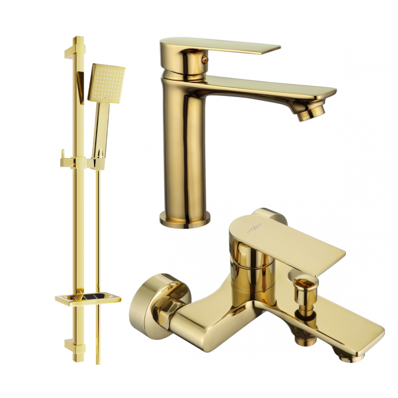 Mexen Royo DQ45 ensemble de baignoire, doré - 72203DQ45-50