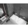 Mexen Cube baignoire rectangulaire 170 x 80 cm avec habillage et paravent à 1 volet 90 cm, transparent, chrome - 550517080X9509?