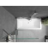 Mexen Cube baignoire rectangulaire 170 x 80 cm avec habillage et paravent à 1 volet 90 cm, transparent, chrome - 550517080X9509?