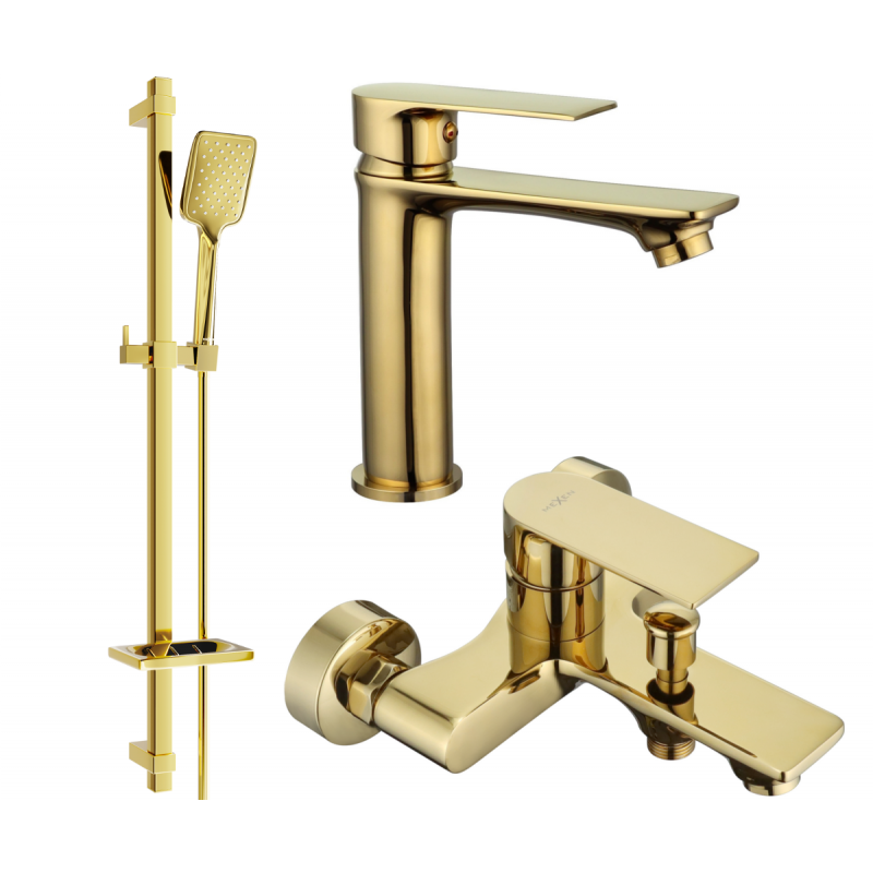 Mexen Royo DQ62 ensemble de baignoire, doré - 72203DQ62-50