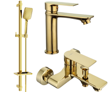 Mexen Royo DQ62 ensemble de baignoire, doré - 72203DQ62-50