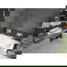 Mexen Cube baignoire rectangulaire 180 x 80 cm avec châssis et paravent à 1 vantail 60 cm, transparent, chrome - 550518080X9506?