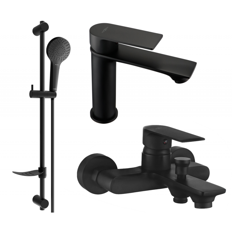 Mexen Royo DF05 ensemble de baignoire, noir - 72203DF05-70
