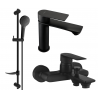 Ensemble de baignoire Mexen Royo DF05, noir - 72203DF05-70