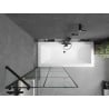 Mexen Cube baignoire rectangulaire 180 x 80 cm avec habillage et paroi de douche 1 battant 80 cm, motif noir - 550518080X950800?